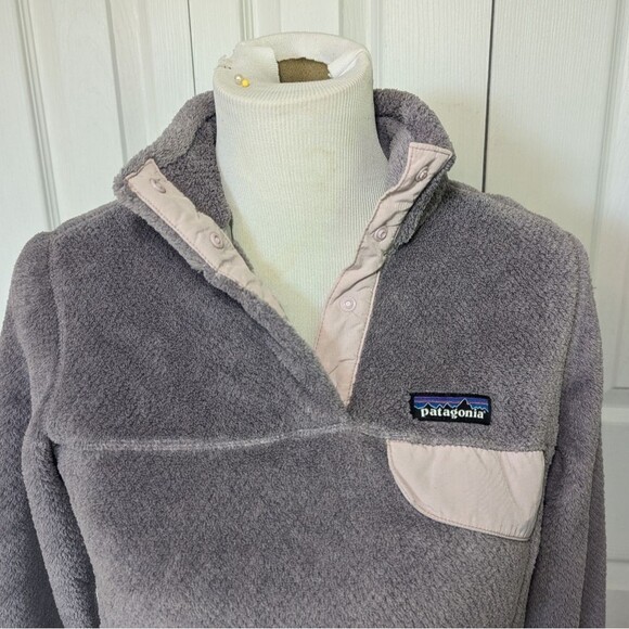 Patagonia Re-tool Snap Fleece Purple Pink Size M - Picture 2 of 5